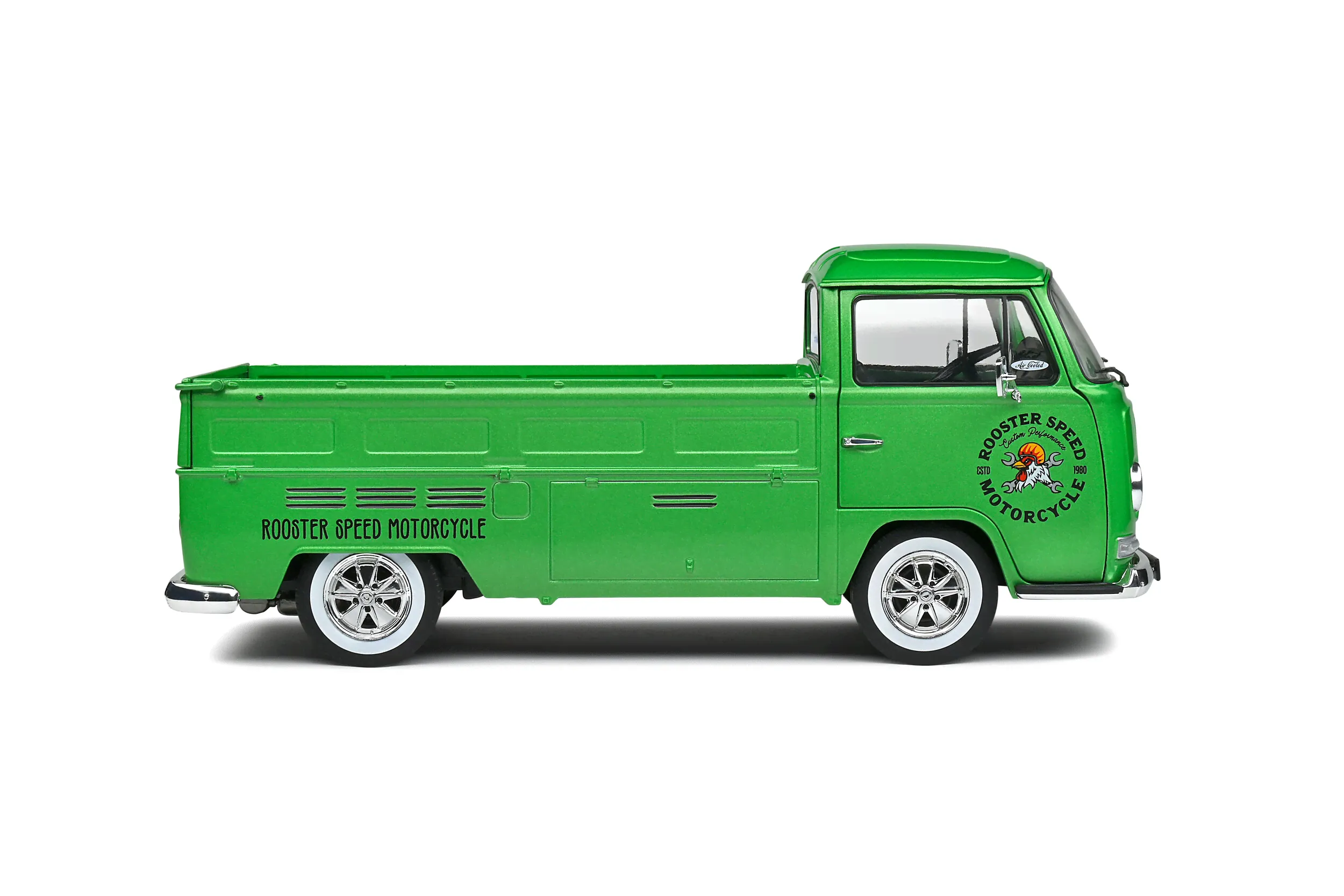 Масштабная модель Volkswagen T2 Pick-Up Green Custom 1968 зеленый лучшая цена!-4