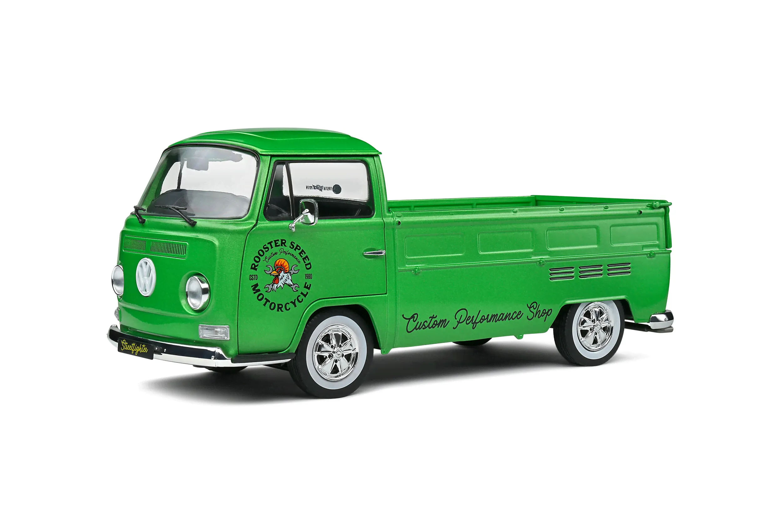Масштабная модель Volkswagen T2 Pick-Up Green Custom 1968 зеленый лучшая цена!-0
