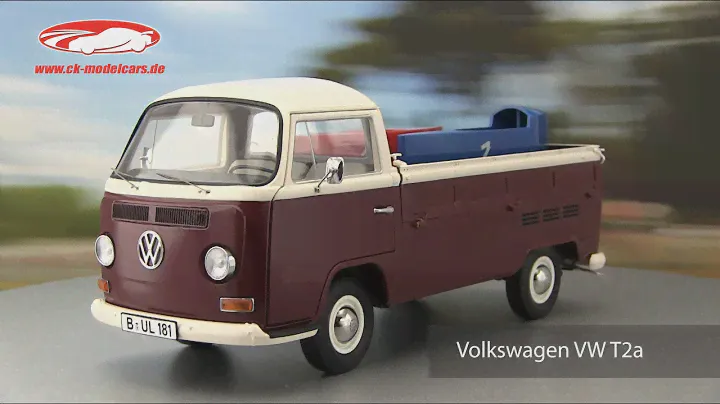 ck-modelcars-video: Volkswagen VW T2a Pritschenwagen mit Seifenkisten 1:18 Schuco