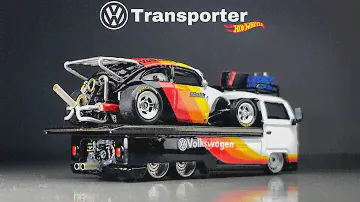 Six Wheeler Flatbed VolksWagen T2 Pickup HotWheels Custom